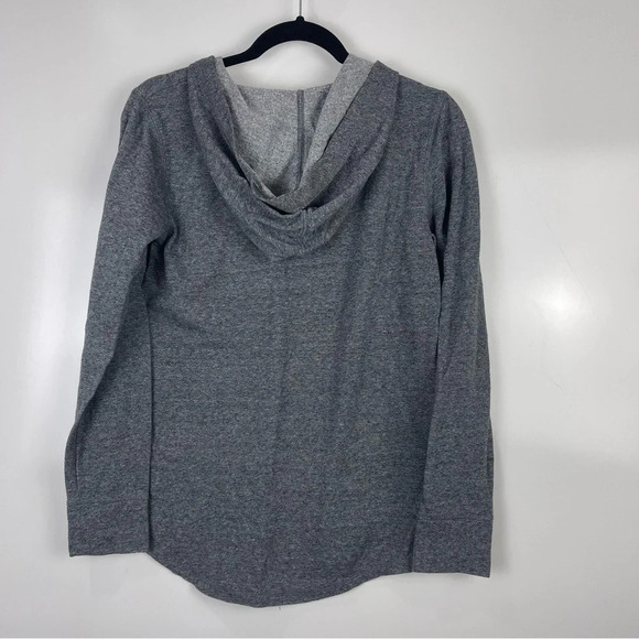 SO Lace Up Tunic Hoodie Sweater Grey Size Small - Picture 2 of 9